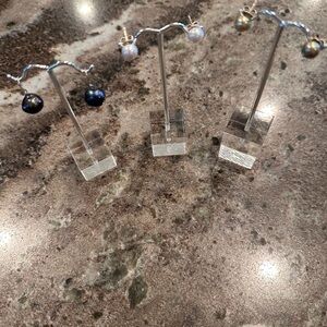 Elegant Pearl Drop Earrings Set